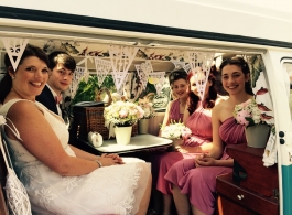 1960s Splitscreen VW Campervan wedding hire in Gwent